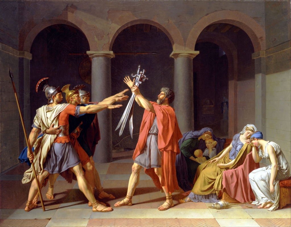 Oath of the Horatii, Jacques-Louis David, 1796